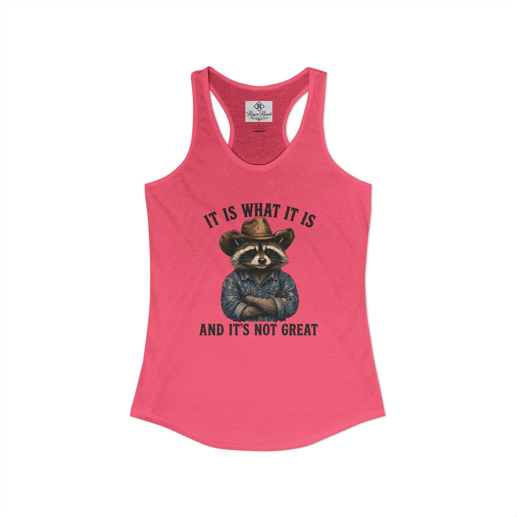 What it is Raccoon - Racerback Tank
