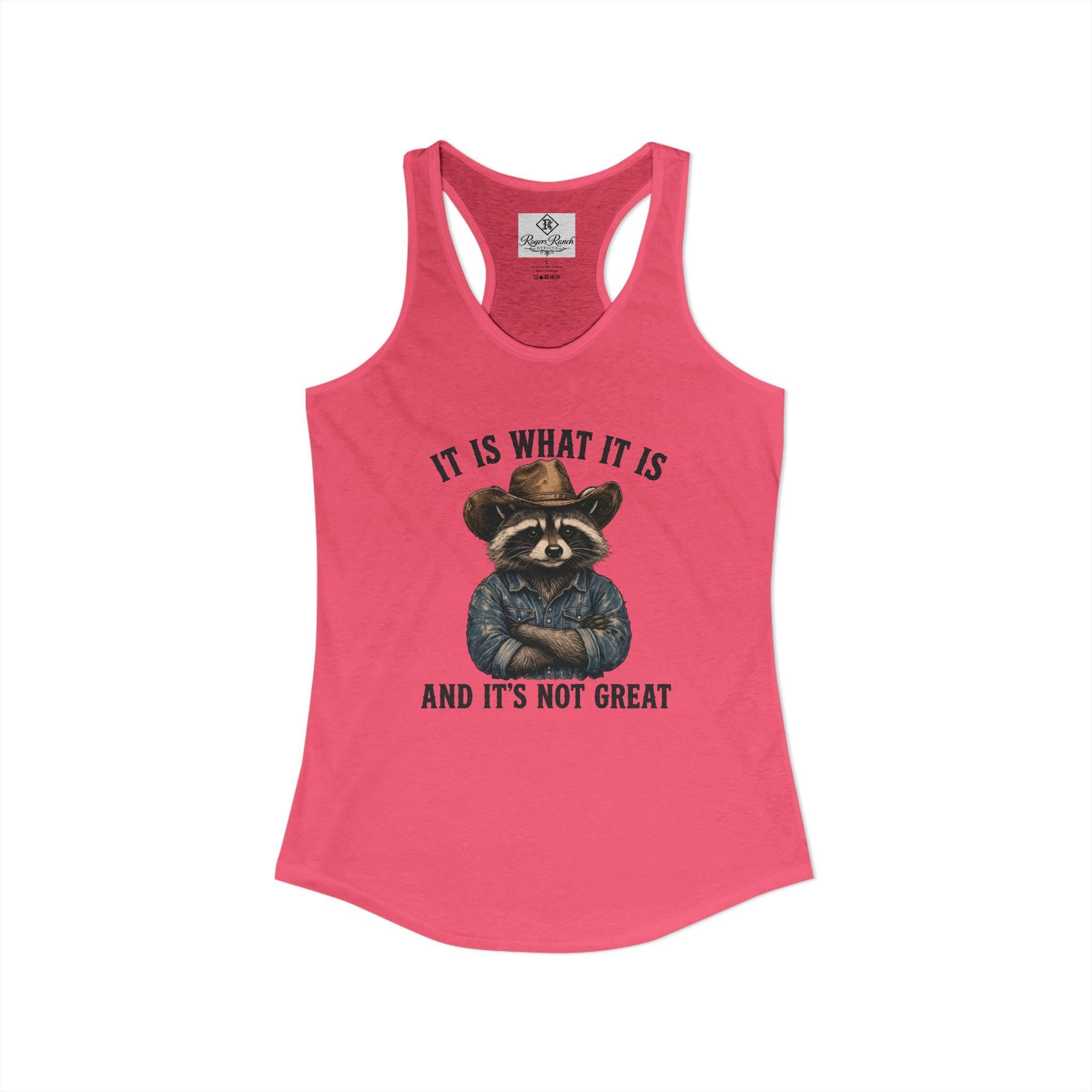 What it is Raccoon - Racerback Tank
