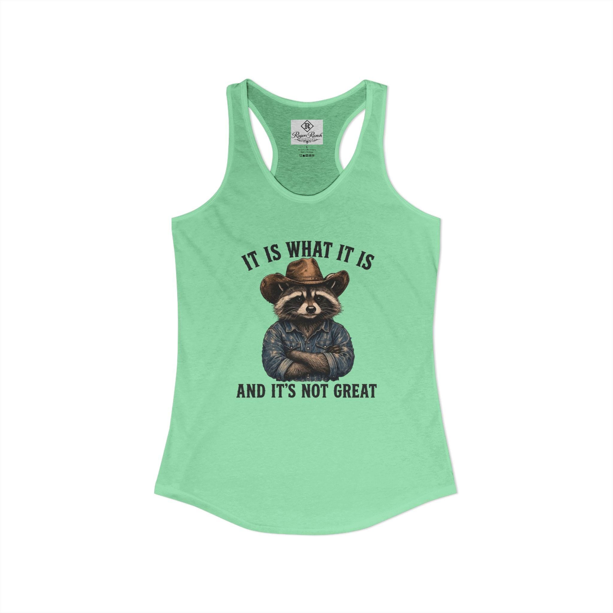 What it is Raccoon - Racerback Tank