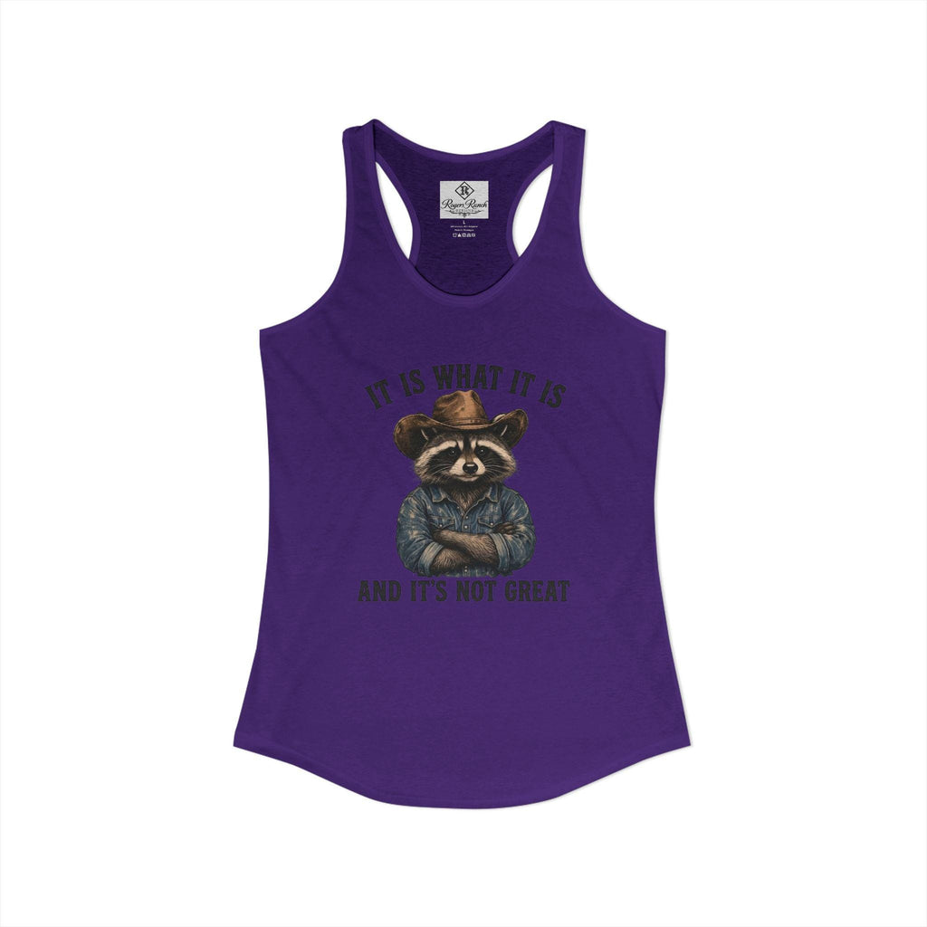 What it is Raccoon - Racerback Tank