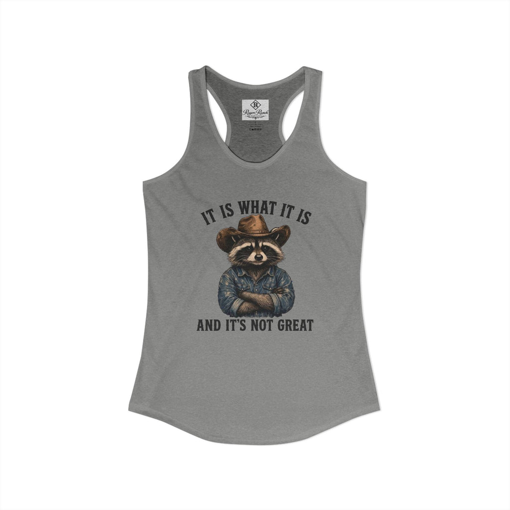 What it is Raccoon - Racerback Tank