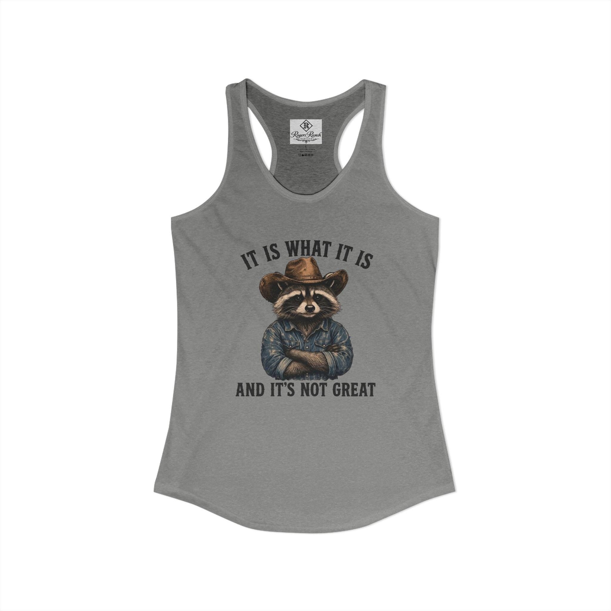 What it is Raccoon - Racerback Tank