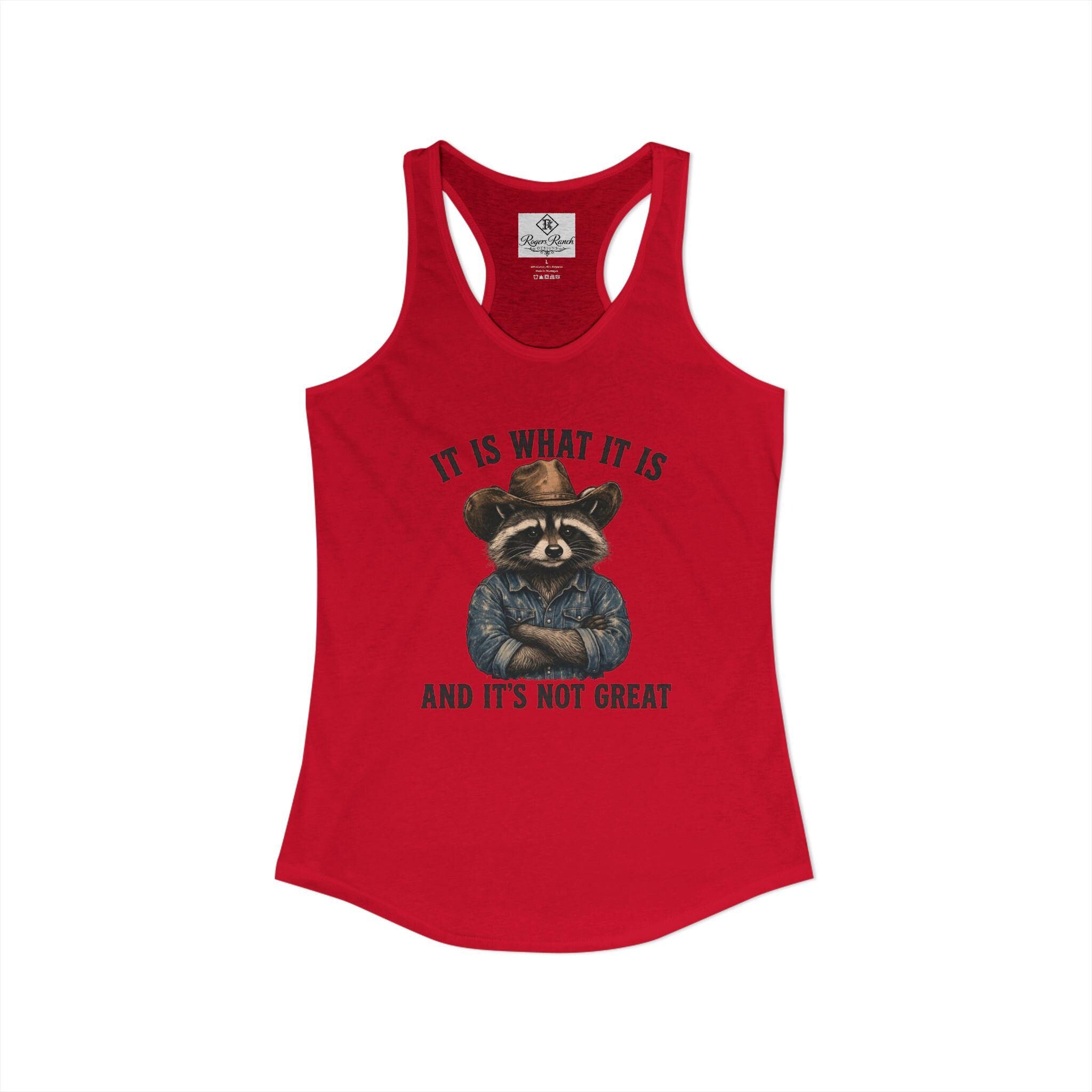 What it is Raccoon - Racerback Tank