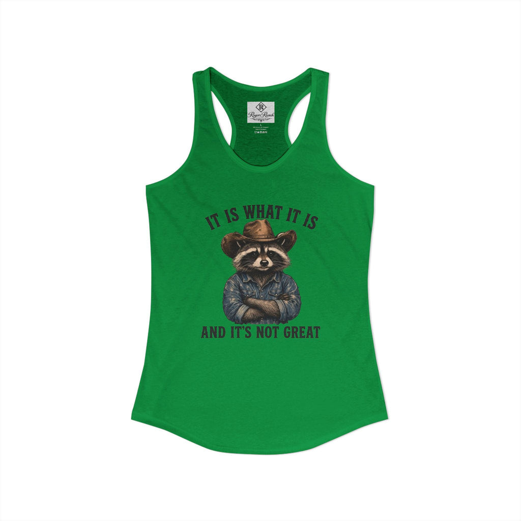 What it is Raccoon - Racerback Tank