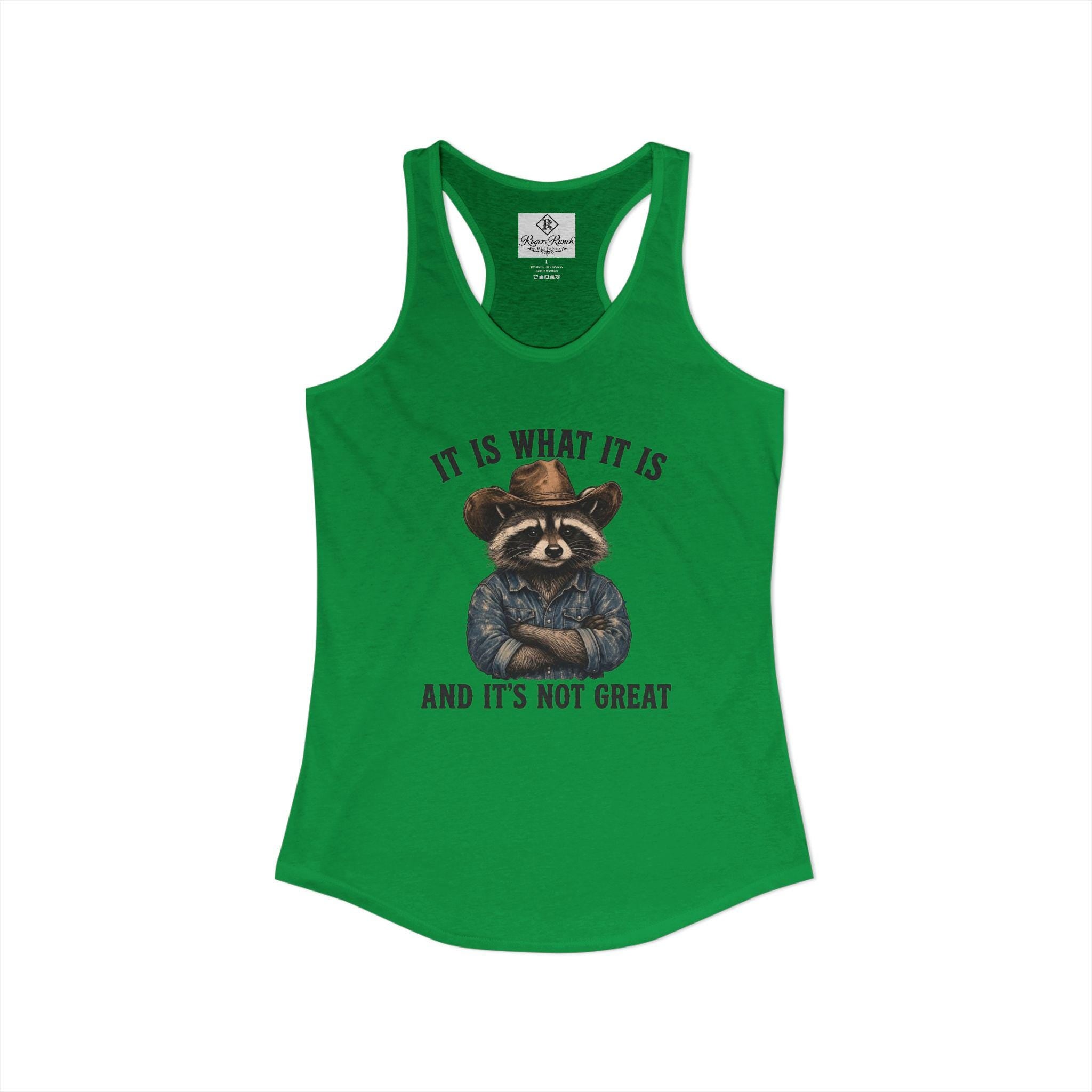 What it is Raccoon - Racerback Tank