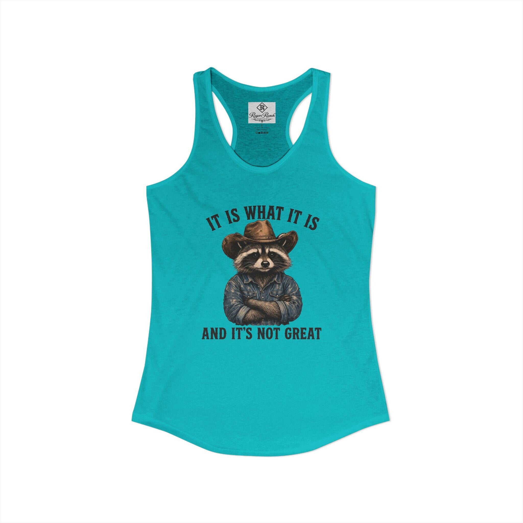 What it is Raccoon - Racerback Tank