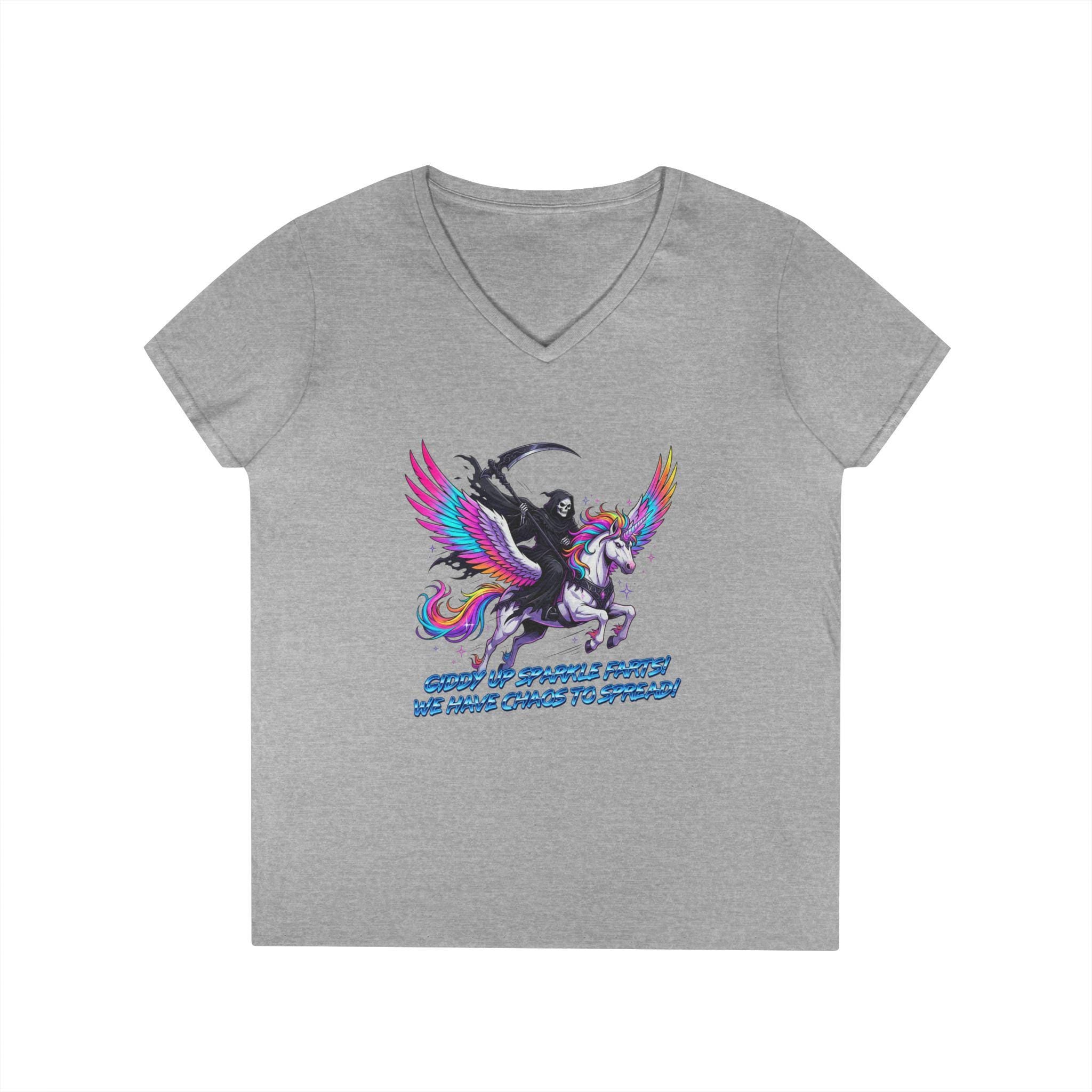 Giddy up Grim - Ladies' V Neck T-shirt