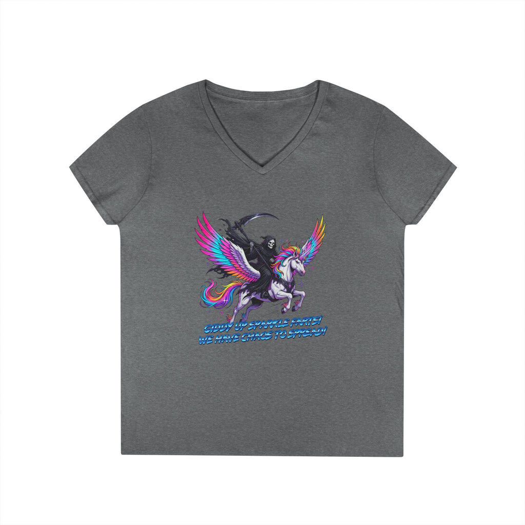 Giddy up Grim - Ladies' V Neck T-shirt