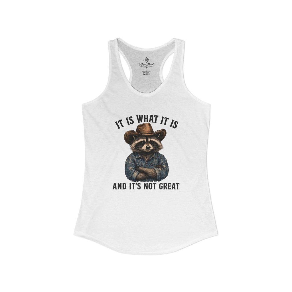 What it is Raccoon - Racerback Tank