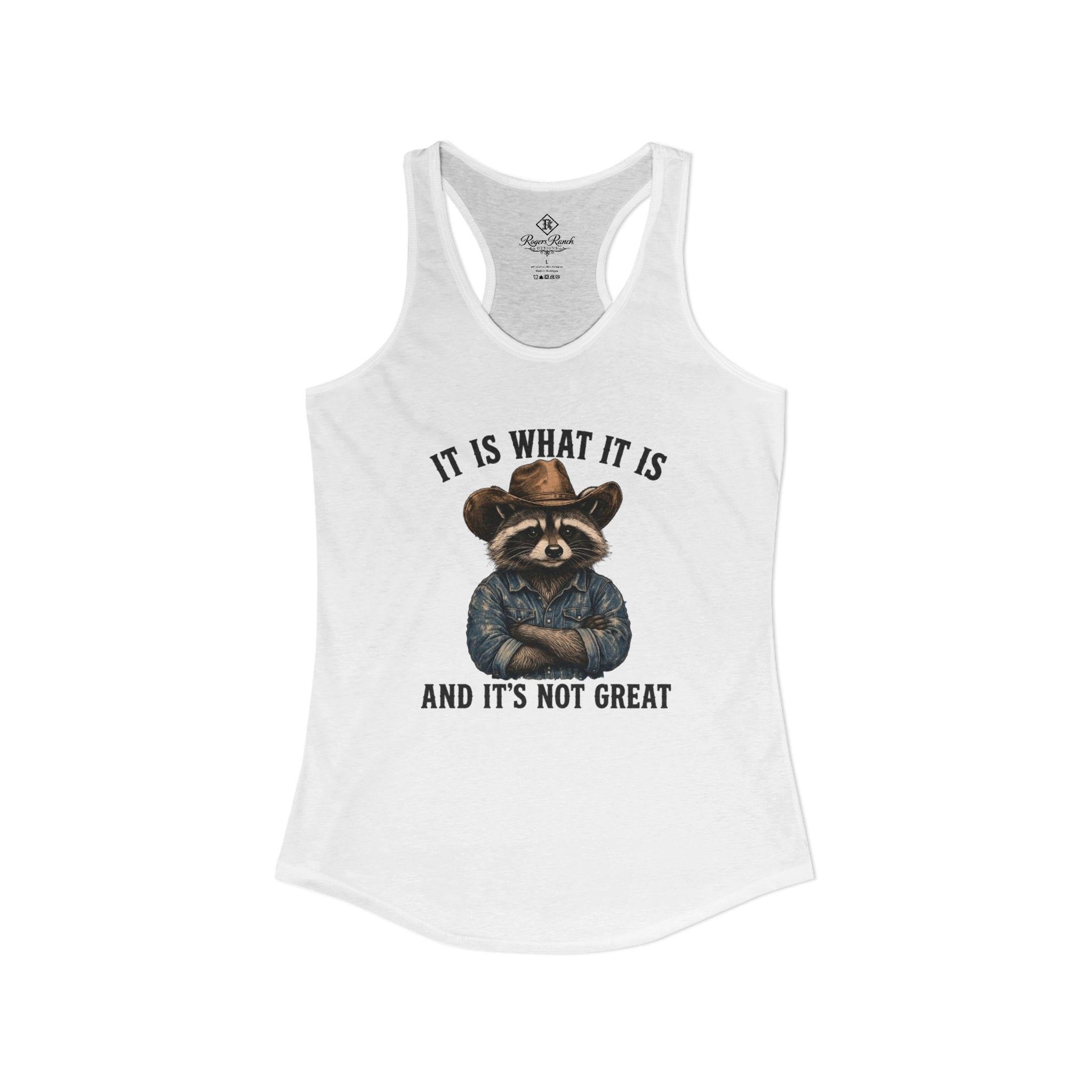 What it is Raccoon - Racerback Tank