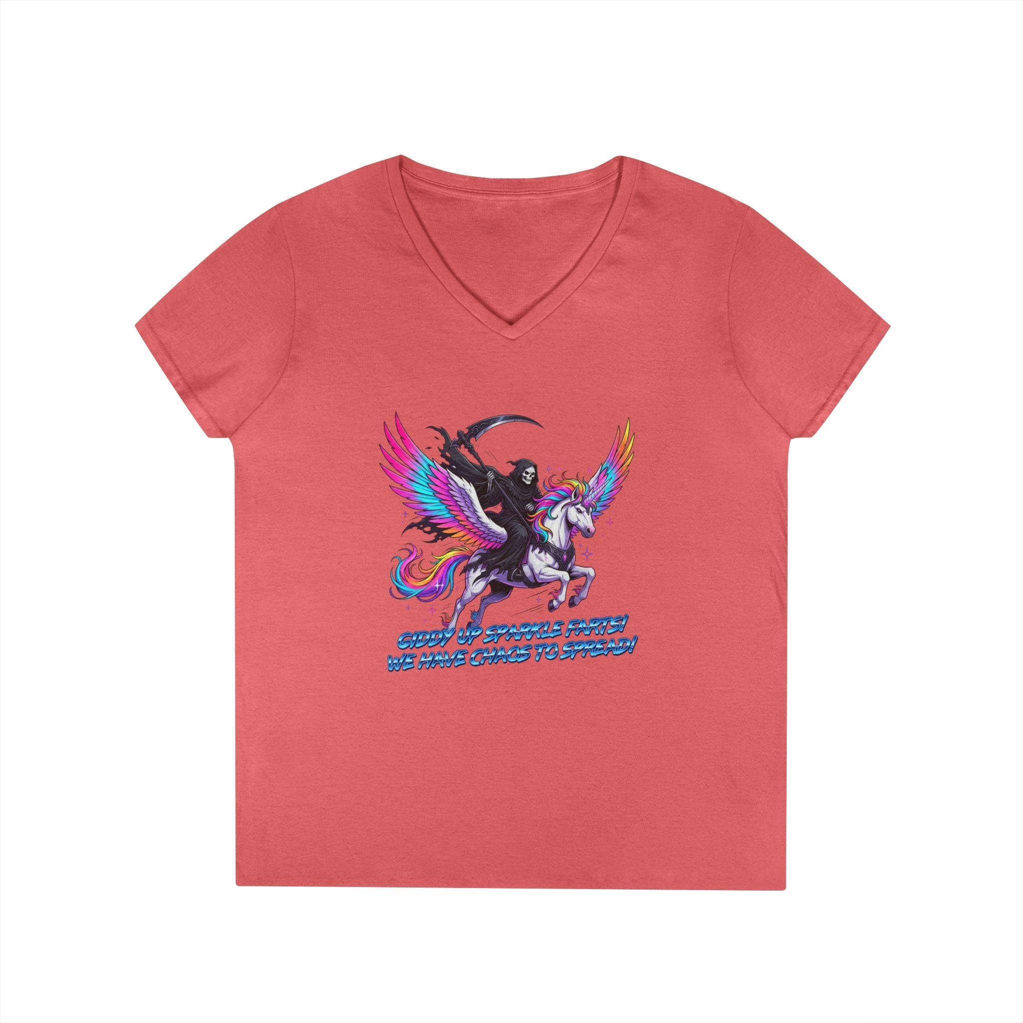 Giddy up Grim - Ladies' V Neck T-shirt