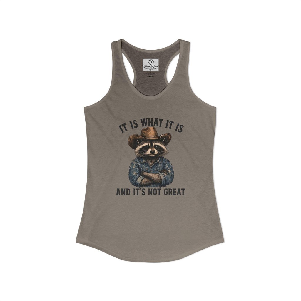What it is Raccoon - Racerback Tank